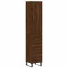 Stylish Highboard in Brown Oak - Durable Engineered Wood