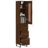 Stylish Highboard in Brown Oak - Durable Engineered Wood