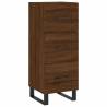 Stylish Highboard in Brown Oak - Durable Engineered Wood