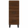 Stylish Highboard in Brown Oak - Durable Engineered Wood