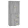 Stylish Highboard Grey Sonoma - Engineered Wood Storage