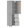 Stylish Highboard Grey Sonoma - Engineered Wood Storage