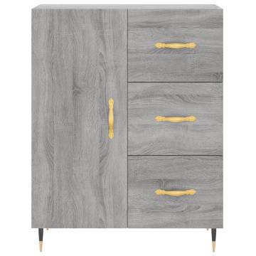 Stylish Highboard Grey Sonoma - Engineered Wood Storage