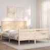 King Size Bed Frame with Headboard | Solid Wood | Hipo Market