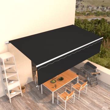 Manual Retractable Awning 6x3m Anthracite - Cool Outdoor Comfort