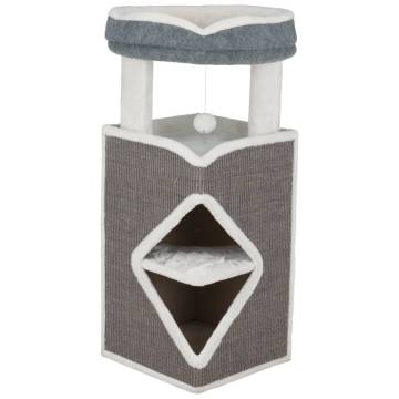 TRIXIE Cat Tower Arma - Luxurious Grey Blue & White Design