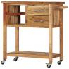 Kitchen Trolley - Solid Acacia Wood 80x45x91 cm | HipoMarket