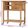 Kitchen Trolley - Solid Acacia Wood 80x45x91 cm | HipoMarket