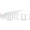 White Gazebo with Roof - 20.07x5.88m | HipoMarket