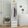 Wardrobe with Drawers High Gloss White 50x50x200 cm Engineered Wood Colour high gloss white Size 50 x 50 x 200 cm Quantity in Package 1 Amount 2 drawers 