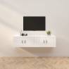 Wall-mounted TV Cabinets 2 pcs High Gloss White 80x34.5x40 cm Colour high gloss white Quantity in Package 2 Width 80 cm 