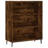 Stylish Highboard in Smoked Oak - Engineered Wood 69.5x34x180 cm