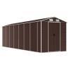 Garden Shed Brown 191x640x198 cm - Durable Galvanised Steel