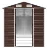 Garden Shed Brown 191x640x198 cm - Durable Galvanised Steel