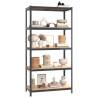 5-Layer Shelves (4 pcs) Anthracite Steel & Engineered Wood