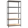 5-Layer Shelves (4 pcs) Anthracite Steel & Engineered Wood