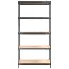 5-Layer Shelves (4 pcs) Anthracite Steel & Engineered Wood