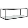 Coffee Table White 100x50x35 cm Tempered Glass Colour white Size 100 x 50 x 35 cm Quantity in Package 1 