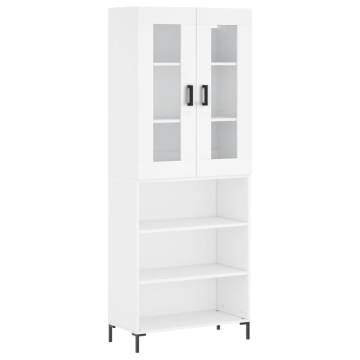 Elegant Highboard in White - 69.5x34x180 cm | Hipo Market