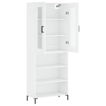 Elegant Highboard in White - 69.5x34x180 cm | Hipo Market