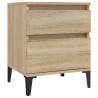 2 Pcs Sonoma Oak Bedside Cabinets - Stylish & Functional