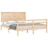 King Size Bed Frame with Headboard | Solid Wood | Hipo Market