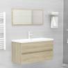 Sink Cabinet Sonoma Oak 90x38.5x45 cm - Stylish Bathroom Storage