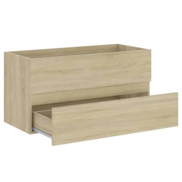 Sink Cabinet Sonoma Oak 90x38.5x45 cm - Stylish Bathroom Storage