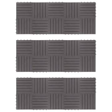 30 Grey Wash Acacia Wood Decking Tiles - Ideal for Your Space