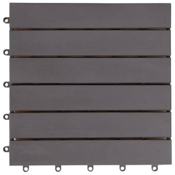 30 Grey Wash Acacia Wood Decking Tiles - Ideal for Your Space