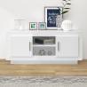 TV Cabinet White 102x35x45 cm Engineered Wood Colour white Quantity in Package 1 