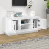 Stylish White TV Cabinet - 102x35x45 cm - Engineered Wood