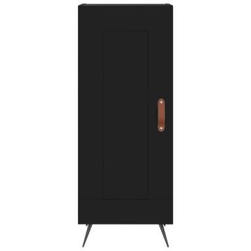 Stylish Highboard Black - 34.5x34x180 cm Engineered Wood