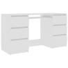 Stylish White Writing Desk 140x50 cm - Durable Engineered Wood