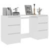 Stylish White Writing Desk 140x50 cm - Durable Engineered Wood