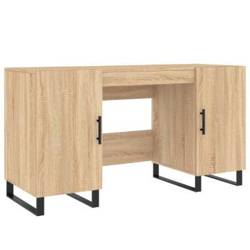 Elegant Sonoma Oak Desk - 140x50 cm for Home Office