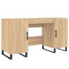 Elegant Sonoma Oak Desk - 140x50 cm for Home Office