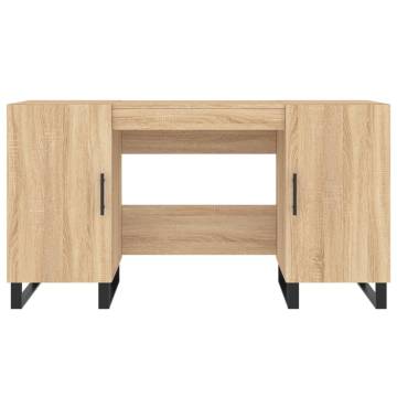 Elegant Sonoma Oak Desk - 140x50 cm for Home Office