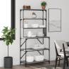 Baker's Rack 6-Tier Grey Sonoma 90x40x180 cm Engineered Wood Colour grey sonoma 