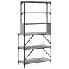 Baker's Rack 6-Tier Grey Sonoma - Space Saving Storage