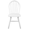 Dining Chairs Set of 4 - White Solid Rubber Wood