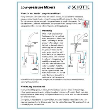 SCHÜTTE MAGNA Chrome Basin Mixer - Low Pressure Tap