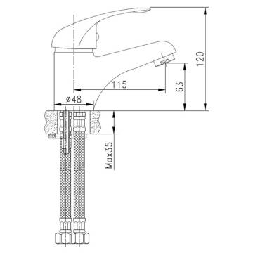 SCHÜTTE MAGNA Chrome Basin Mixer - Low Pressure Tap