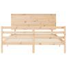 King Size Bed Frame with Headboard | Solid Wood | Hipo Market