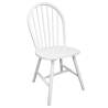 Dining Chairs Set of 4 - White Solid Rubber Wood