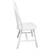 Dining Chairs Set of 4 - White Solid Rubber Wood