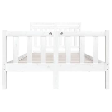 White Solid Wood Bed Frame 120x200 cm | HipoMarket