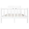 White Solid Wood Bed Frame 120x200 cm | HipoMarket