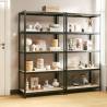 5-Layer Shelves 2 pcs Anthracite Steel&Engineered Wood Colour anthracite Size 100 x 50 x 200 cm Quantity in Package 2 Amount 