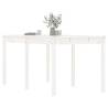 Garden Table White 159.5x82.5cm Solid Pine - Outdoor Furniture